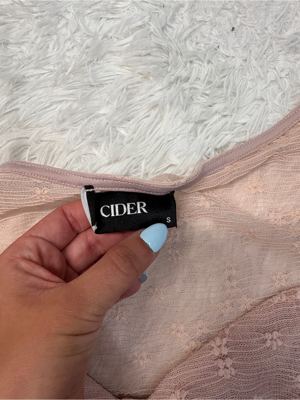 Cider Ruffle Pink Long Sleeve Blouse - Picture 3 of 4